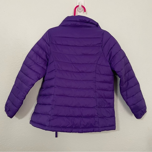 Amazon Essentials kids Purple packable puffer Jacket small 4/5 winter cozy - Picture 6 of 6